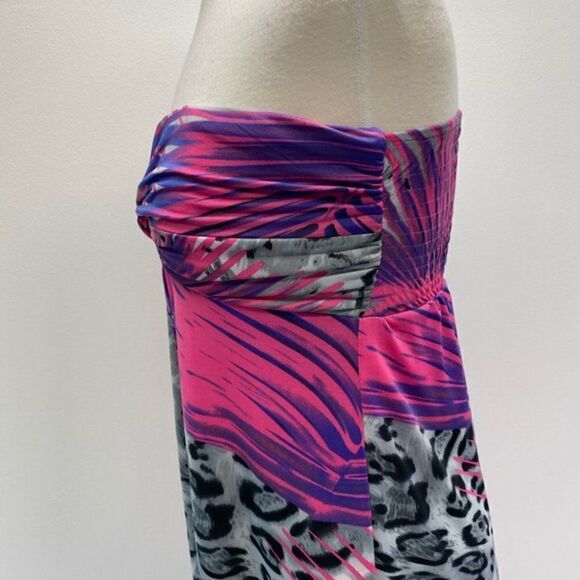 Venus Strapless Maxi Dress Animal Print Size Small - Picture 6 of 8